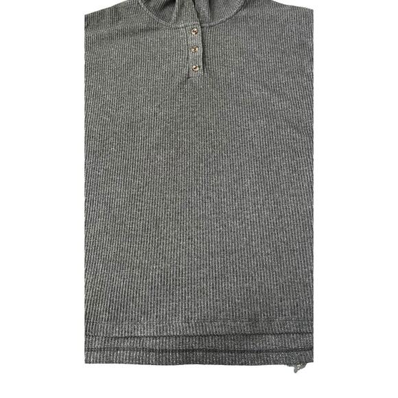 OLD NAVY LONG SLV PULL-OVER RIBBED KNIT SWEATER HOODIE, WOMENS, L, GREY-BUTTONS - Picture 6 of 10